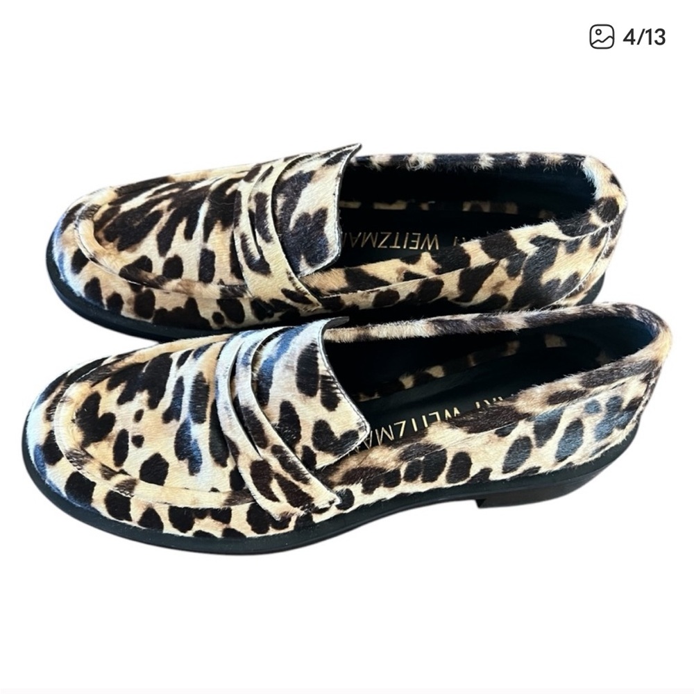 Stuart Weitzman Palmer Bold Penny Loafer
Calf Hair Leopard Print